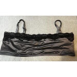 SKIMS Lace Swim Bandeau Bikini Top Size 3X- BT-BAN-4830 Gunmetal NWT